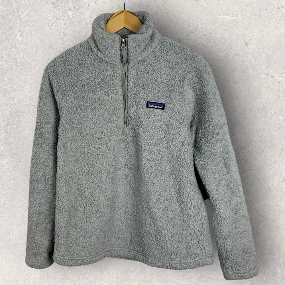 Patagonia Fleece Quarter Zip Pullover Sweater Grey Size Small‎ Hiking Camping S - Picture 12 of 13
